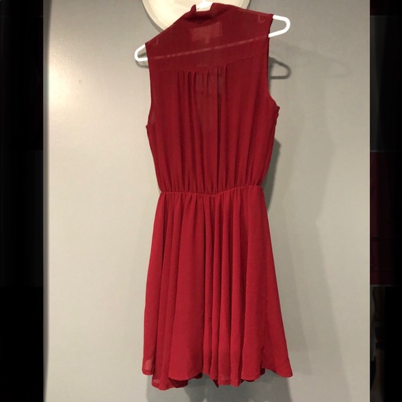 Pink Martini, Burgundy Cocktail Dress - Picture 6 of 10